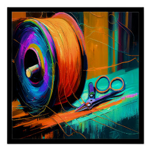 Tailor, naaister Poster Matching Visitekaartje Perfect Poster