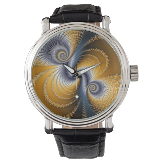 Tailspin - Fractale kunst Horloge (Voorkant)