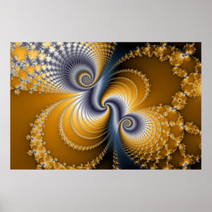 Tailspin - Fractale kunst Poster