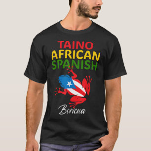 Taino Afrikaans Spaans Coqui Puerto Rico Vlag Bori T-shirt