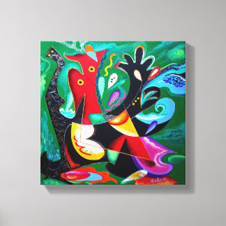 Taino Dance, Puerto Rico Art Canvas Afdruk