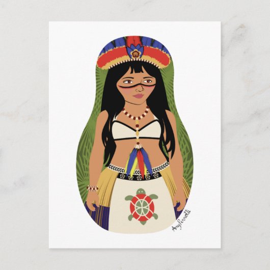 Taíno de Boriken, carte postale Matryoshka portori (Devant)