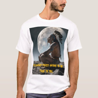 Taino Indiaan op de maan kijkt naar de aarde T-shirt