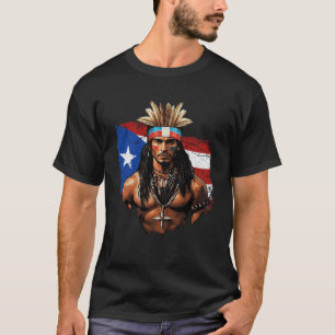 Taino Man Puerto Ricaanse Vlag Inheemse mensen Car T-shirt