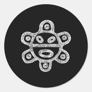 Taino Sun Puerto Rico steden en dorpen Boriken Bor Ronde Sticker