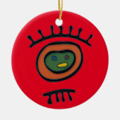 Taino Symbool Circle Ornament (Voorkant)