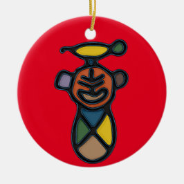 Taino Symbool Circle Ornament