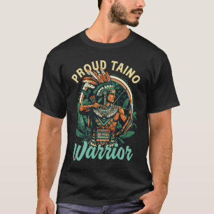 Taino Warrior Puerto Rico Inheemse Caribische Cul T-shirt