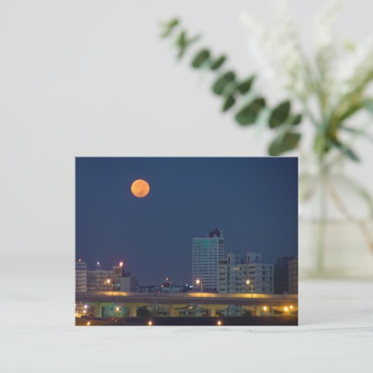 Taipei Night Moon Briefkaart (Staand voorkant)