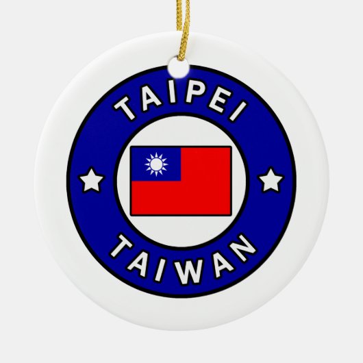 Taipei Taiwan Keramisch Ornament (Voorkant)