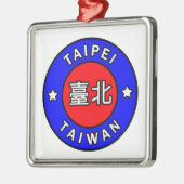 Taipei Taiwan Metalen Ornament (Links)