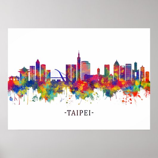 Taipei Taiwan Skyline Poster (Voorkant)