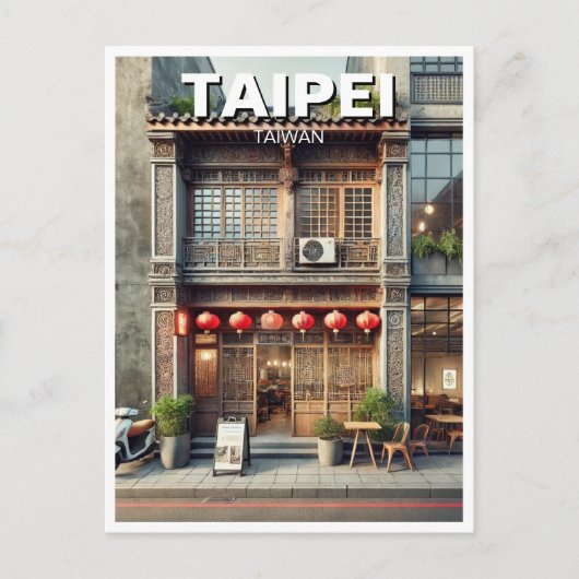 Taipei Taiwan Stophouse Storefront Briefkaart (Voorkant)