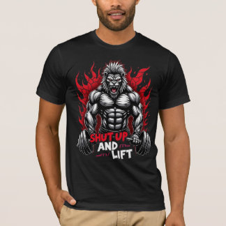 Tais-toi et soulève – T-shirt de gym hybride bête