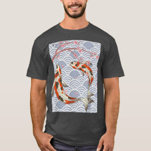 Taisho Sanke Koi Fish Pond Japan Aesthetische Saku T-shirt