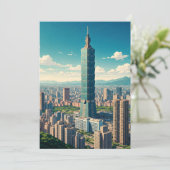 Taiwan 101 feestdagenkaart (Staand voorkant)