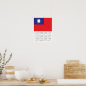 Taiwan 2026 Calendar, Large, Taiwanese Flag Poster (Keuken)
