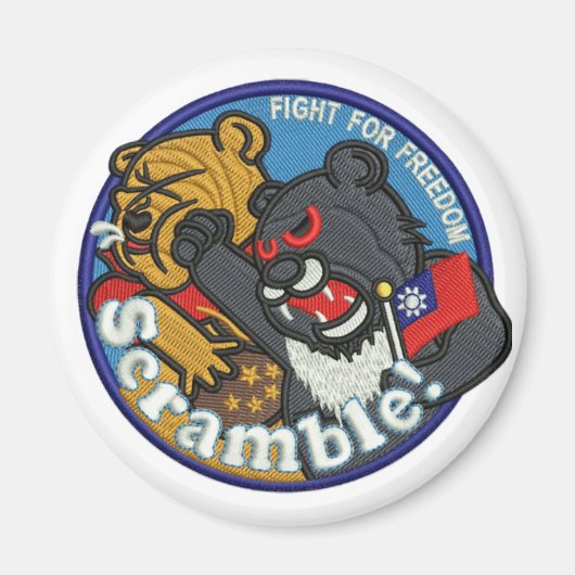 Taiwan Air Force Scramble Patch Magnet Magneet (Voorkant)