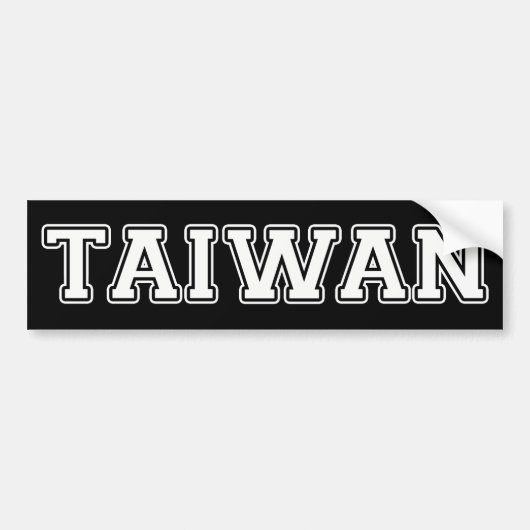 Taiwan Bumpersticker (Voorkant)