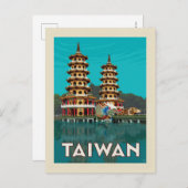 Taiwan | Draak- en tijgerpagodes Briefkaart (Voorkant / Achterkant)