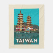 Taiwan | Draak- en tijgerpagodes Fleece Deken (Voorkant)