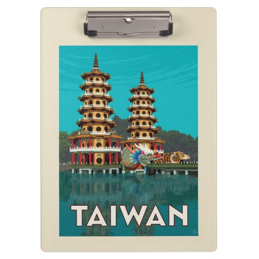 Taiwan | Draak- en tijgerpagodes Klembord (Voorkant)
