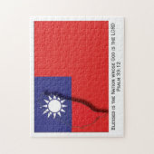 TAIWAN FLAG ROC | Gezegende natie | Taiwanees Legpuzzel (Verticaal)