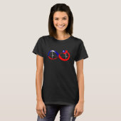 Taiwan Infinity Heart Taiwanese Pride Heartbeat EK T-shirt (Voorkant volledig)