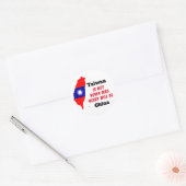 Taiwan IS GEEN China Ronde Sticker (Envelop)
