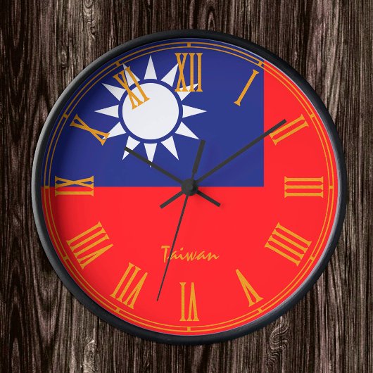 Taiwan Klok, Modern huisontwerp, Taiwanese Vlag Ronde Klok