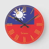 Taiwan Klok, Modern huisontwerp, Taiwanese Vlag Ronde Klok (Voorkant)