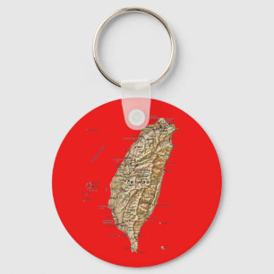 Taiwan Map Keychai Sleutelhanger