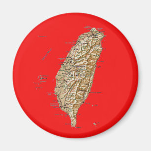 Taiwan Map Magnet Magneet