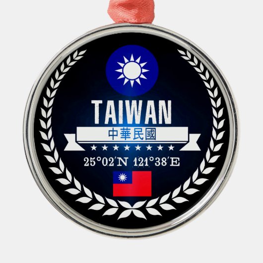Taiwan Metalen Ornament (Voorkant)