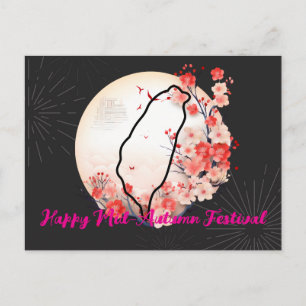 Taiwan Mids-Autumn Festival Maan Bloemrijke Ansich Briefkaart