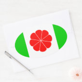 Taiwan onafhankelijkheidsvlag ovale sticker (Envelop)