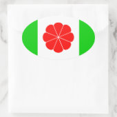 Taiwan onafhankelijkheidsvlag ovale sticker (Tas)