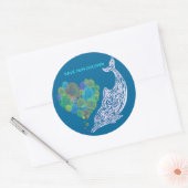 TAIWAN PINK DOLPHIN-TATTOO RONDE STICKER (Envelop)
