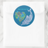 TAIWAN PINK DOLPHIN-TATTOO RONDE STICKER (Tas)