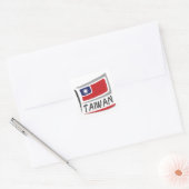 Taiwan Pride X-vlag Vierkante Sticker (Envelop)