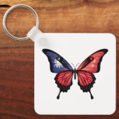 Taiwan Swallowtail Vlinder Vlag Sticker Sleutelhanger (Voorkant)