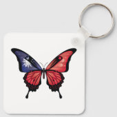 Taiwan Swallowtail Vlinder Vlag Sticker Sleutelhanger (Achterkant)