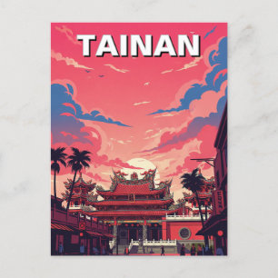 Taiwan Tainan Temple Travel Briefkaart