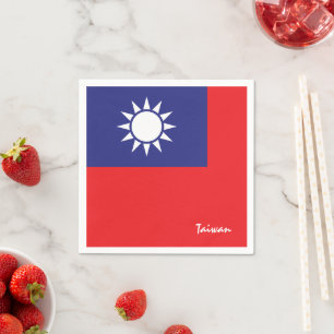 Taiwan & Taiwanese Vlag partij mode / sportfans Servet