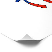 Taiwan Taiwanese vlag zwarte personalisatie Perfect Poster (Hoek)