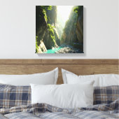Taiwan Taroko Gorge Reizen Canvas Afdruk (Insitu (Slaapkamer))