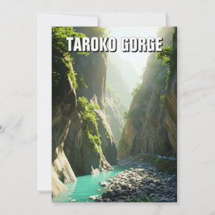 Taiwan Taroko Gorge Reizen Feestdagenkaart