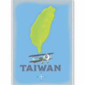 Taiwan Vintage Kaart Sticker (Voorkant)
