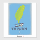 Taiwan Vintage Kaart Sticker (Vel)