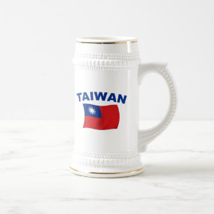 Taiwan vlag 2 bierpul